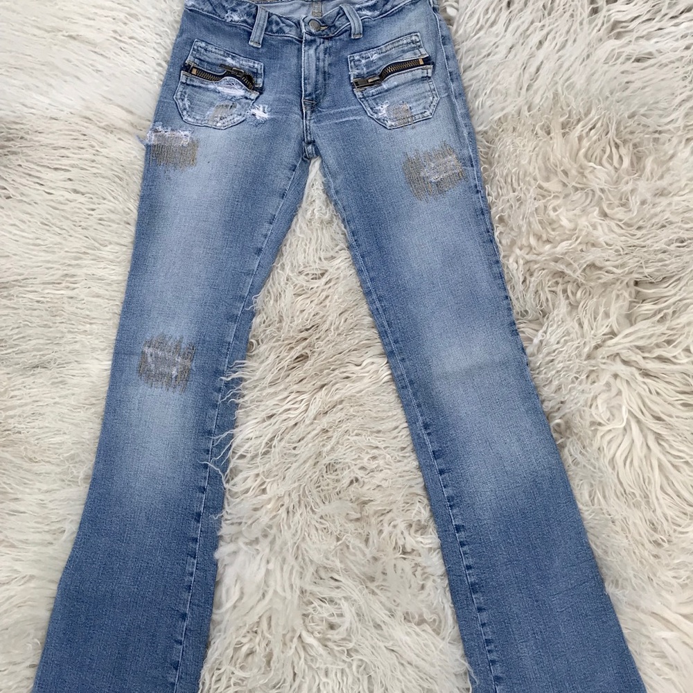 HUDSON VINTAGE DISTRESSED JEANS